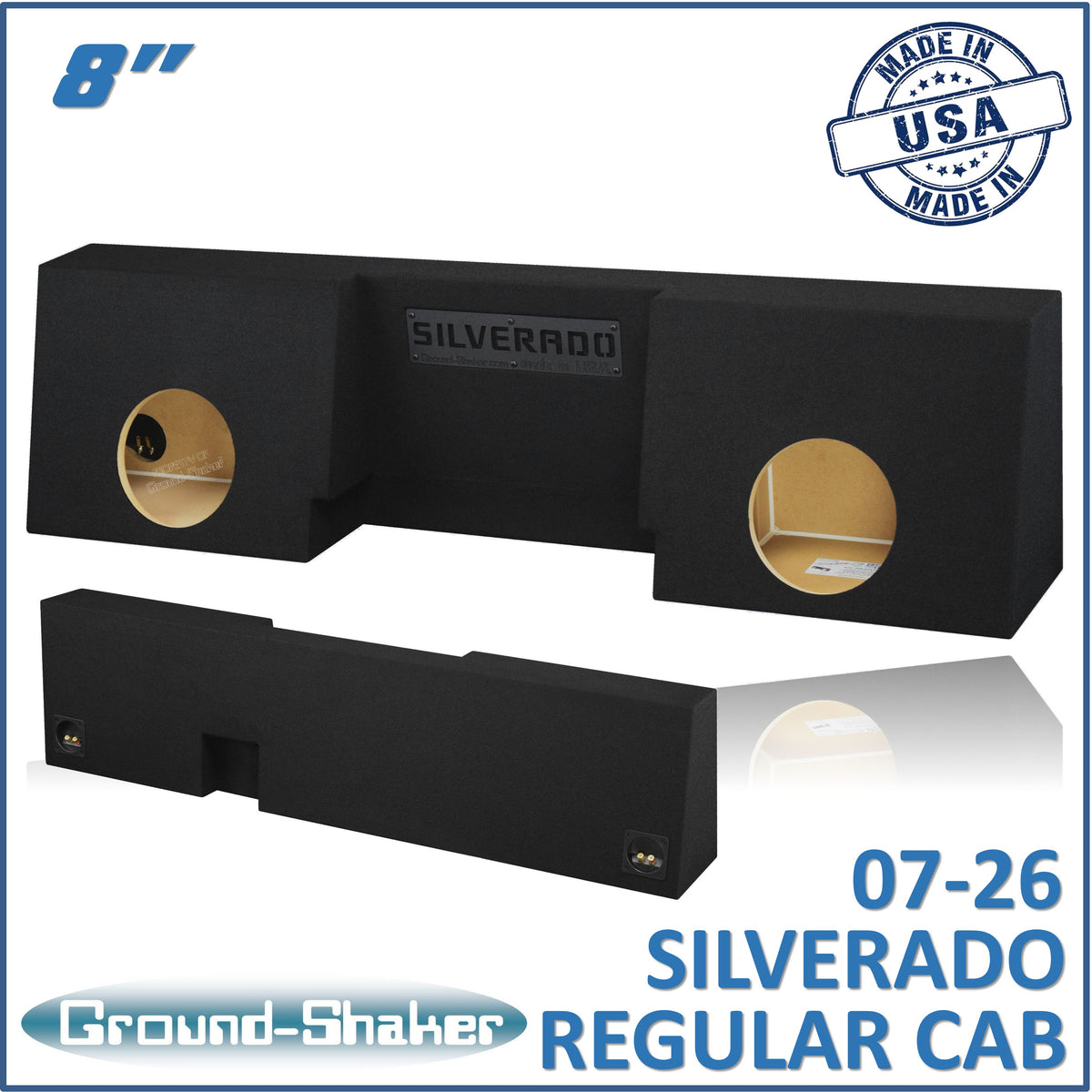 GS-STCC28B subwoofer enclosure for Fits 07–26 Chevy Silverado Regular Cab
