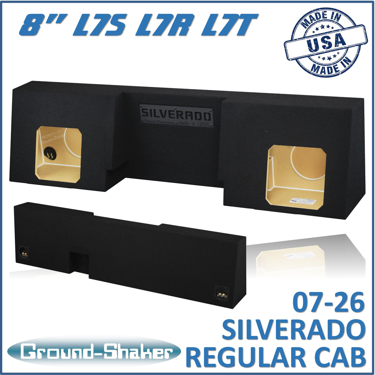 GS-STCCKK28B subwoofer enclosure for Fits 07–26 Chevy Silverado Regular Cab