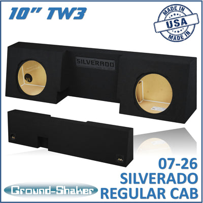 GS-STCCTW3210B subwoofer enclosure for Fits 07–26 Chevy Silverado Regular Cab