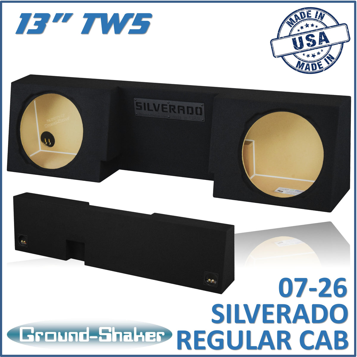 GS-STCCTW5213B subwoofer enclosure for Fits 07–26 Chevy Silverado Regular Cab