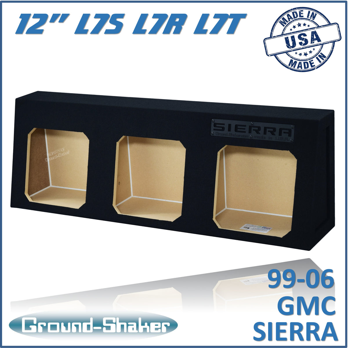 Ground Shaker GS-STGMKK312B subwoofer enclosure for Fits 99–06 GMC Sierra Regular Cab