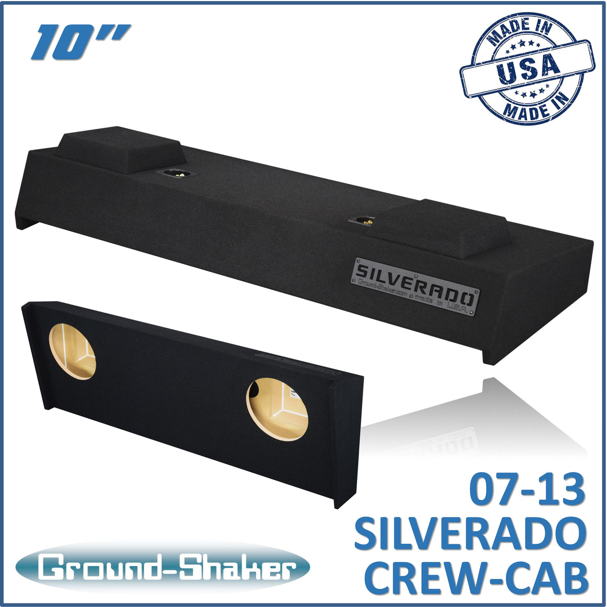 GS-TCHV210B subwoofer enclosure for Fits 07–13 Chevy Silverado Crew Cab