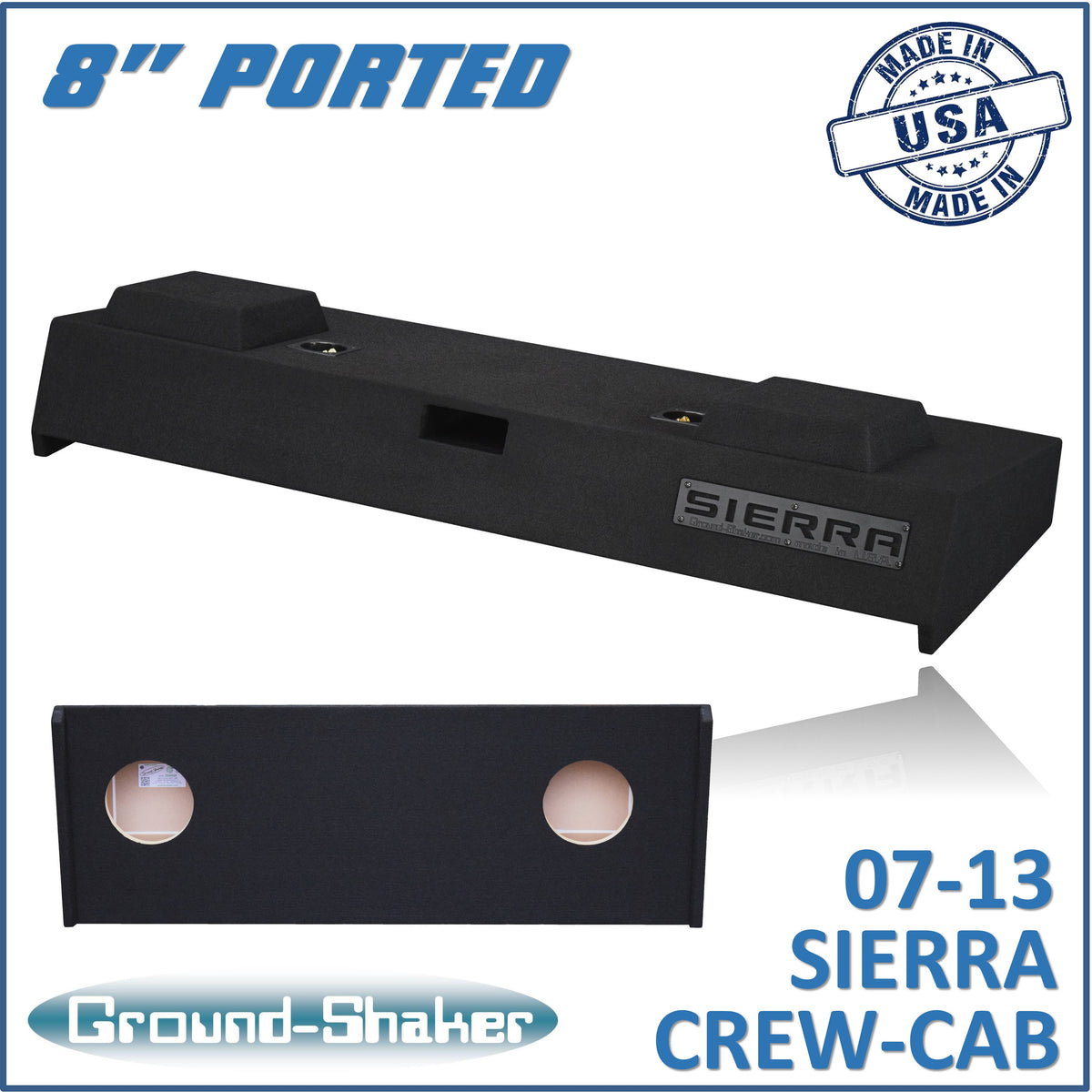 Ground Shaker GS-TGMP28B subwoofer enclosure for Fits 07–13 GMC Sierra Crew Cab