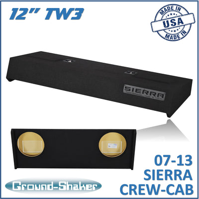 Ground Shaker GS-TGMTW3212B subwoofer enclosure for Fits 07–13 GMC Sierra Crew Cab