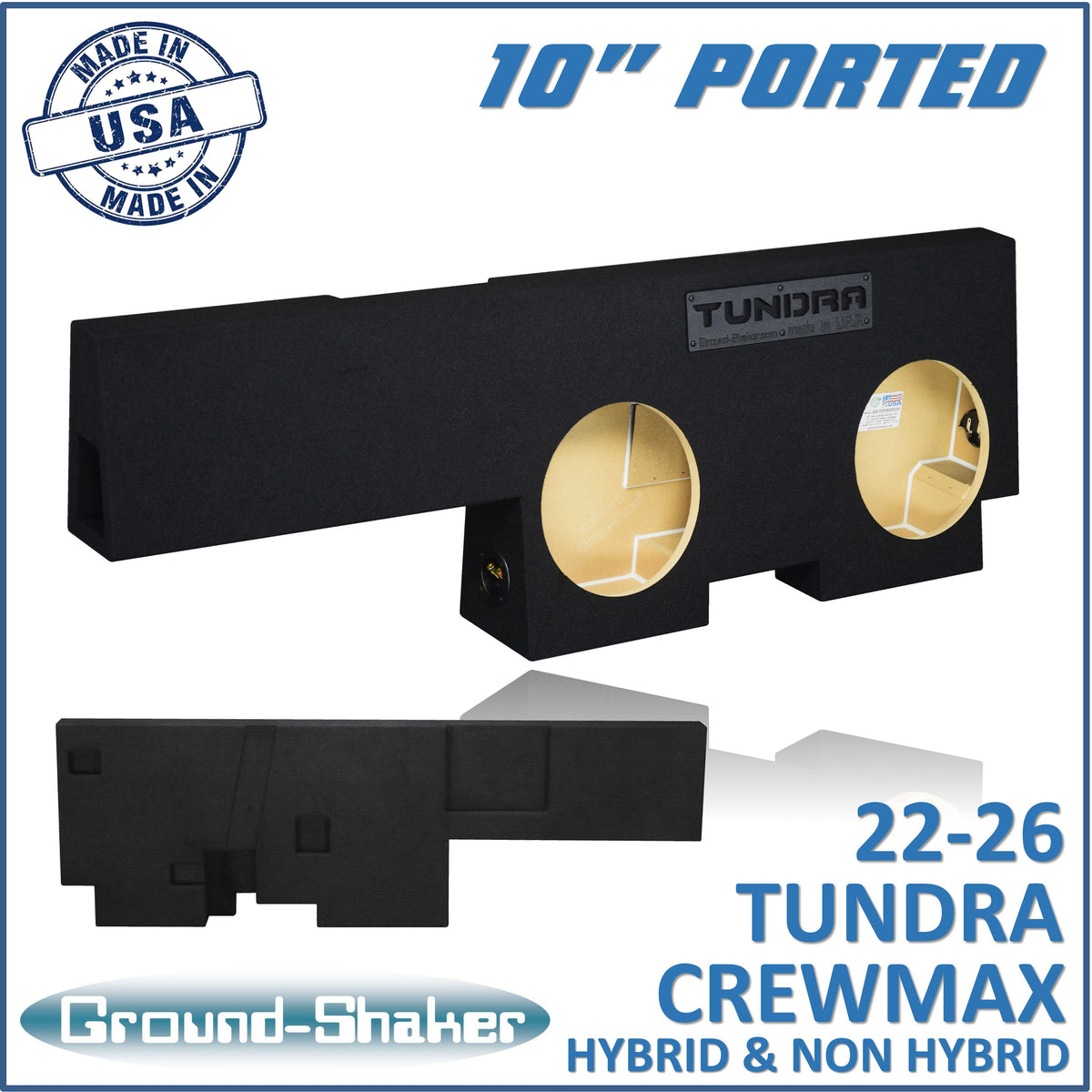 Ground Shaker GS-TOYMXP210B subwoofer enclosure for Fits 22–26 Toyota Tundra CrewMax