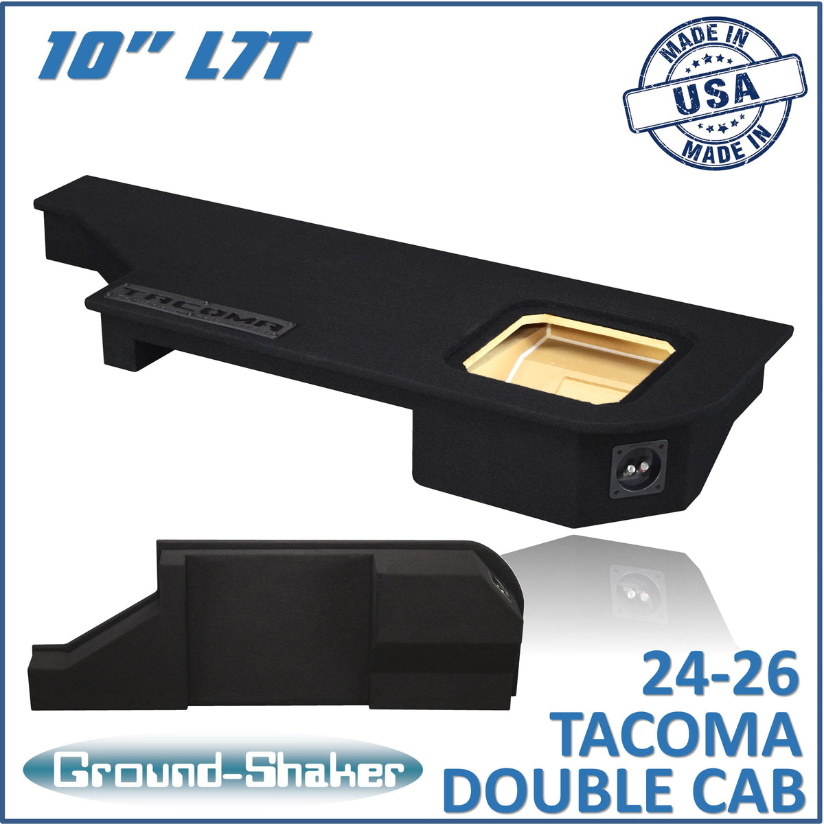 Ground Shaker GS-TOYTCL7T110B subwoofer enclosure for Fits 24–26 Toyota Tacoma Double Cab