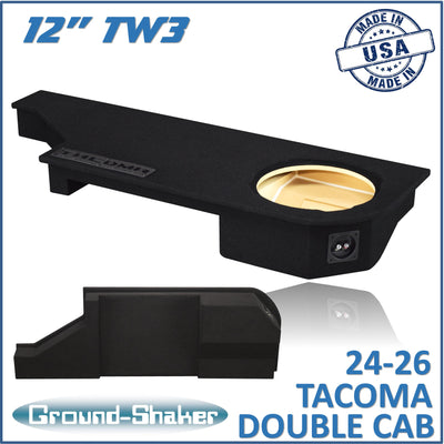 Ground Shaker GS-TOYTCTW3112B subwoofer enclosure for Fits 24–26 Toyota Tacoma Double Cab