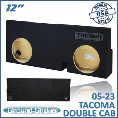 Ground Shaker GS-TOYTX212B subwoofer enclosure for Fits 05–23 Toyota Tacoma Double Cab
