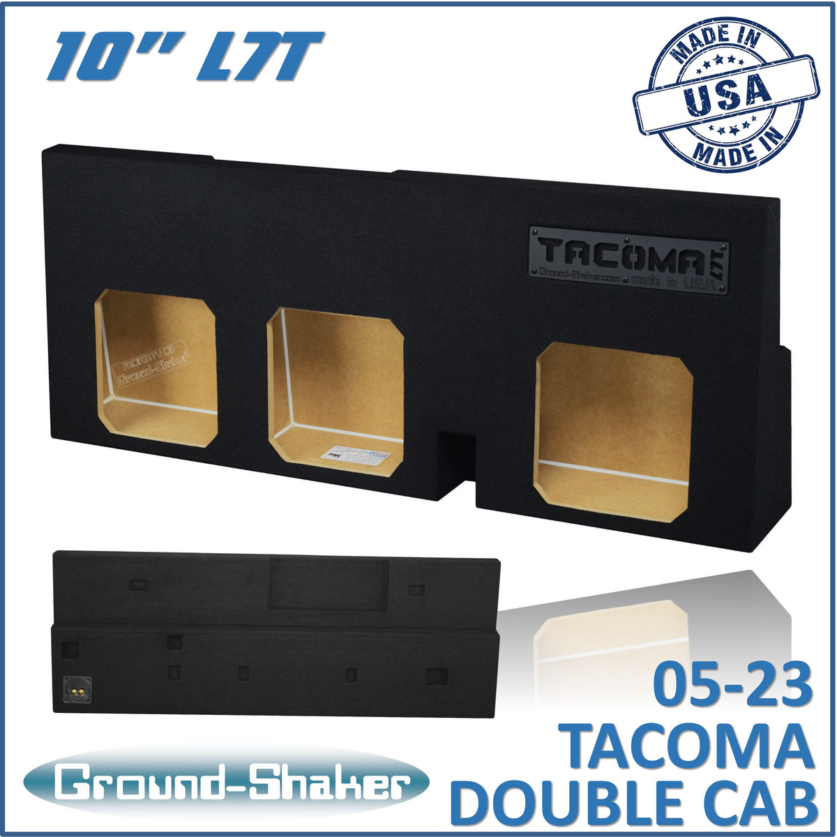 Ground Shaker GS-TOYTXL7T310B subwoofer enclosure for Fits 05–23 Toyota Tacoma Double Cab