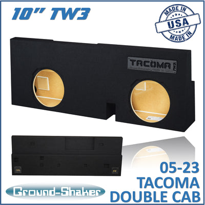 Ground Shaker GS-TOYTXTW3210B subwoofer enclosure for Fits 05–23 Toyota Tacoma Double Cab