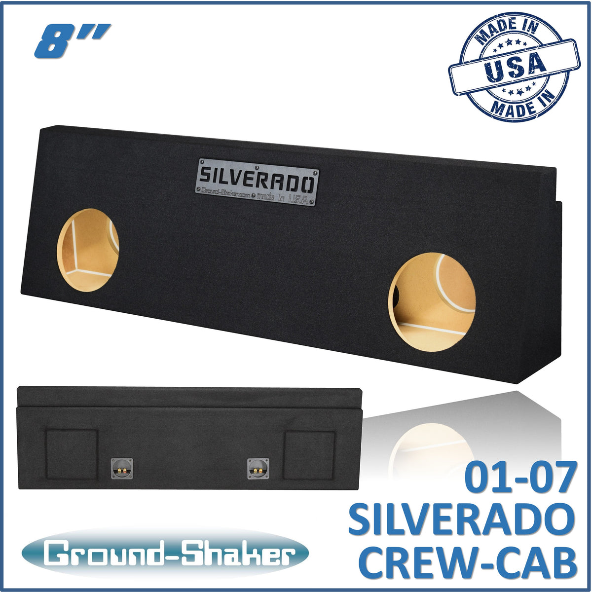 GS-WCHV28B subwoofer enclosure for Fits 01–07 Chevy Silverado Crew Cab