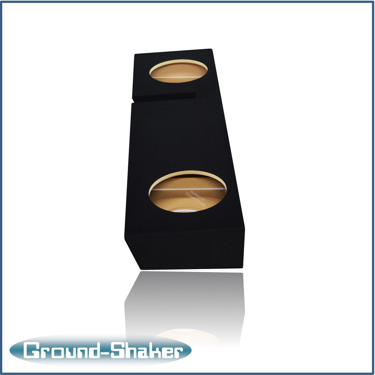 Ground Shaker GS-WF150210B dual 10 inch sealed enclosure installed under rear seat of Ford F-150 Ext-Cab