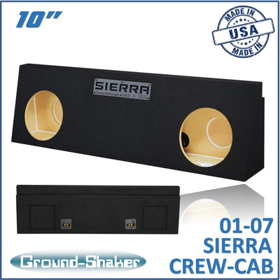 Ground Shaker GS-WGM210B subwoofer enclosure for Fits 01–07 GMC Sierra Crew Cab