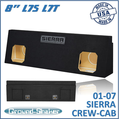 Ground Shaker GS-WGMKK28B subwoofer enclosure for Fits 01–07 GMC Sierra Crew Cab