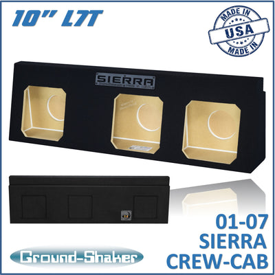 Ground Shaker GS-GML7T310B subwoofer enclosure for Fits 01–07 GMC Sierra Crew Cab