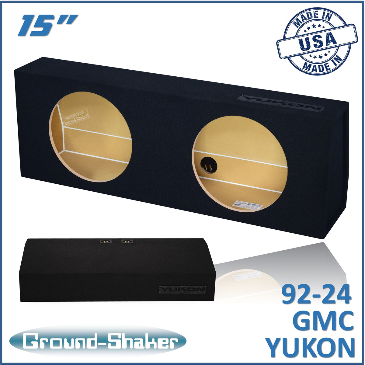Ground Shaker GS-YKBF215B subwoofer enclosure for Fits 95–24 GMC Yukon