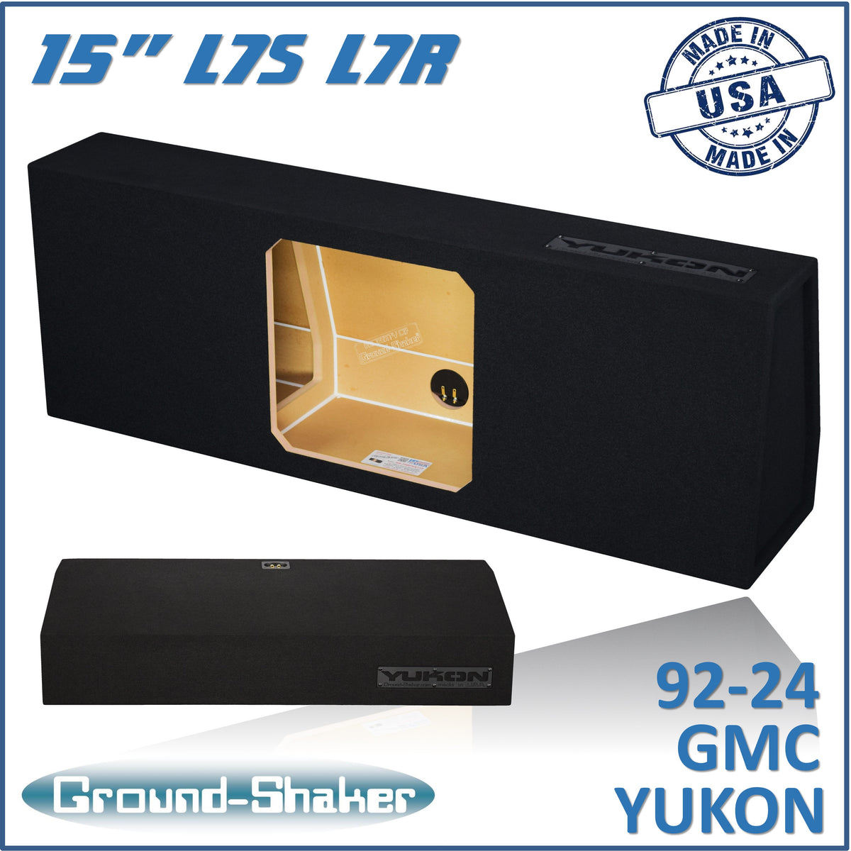 Ground Shaker GS-YKBFKK115B subwoofer enclosure for Fits 92–24 GMC Yukon