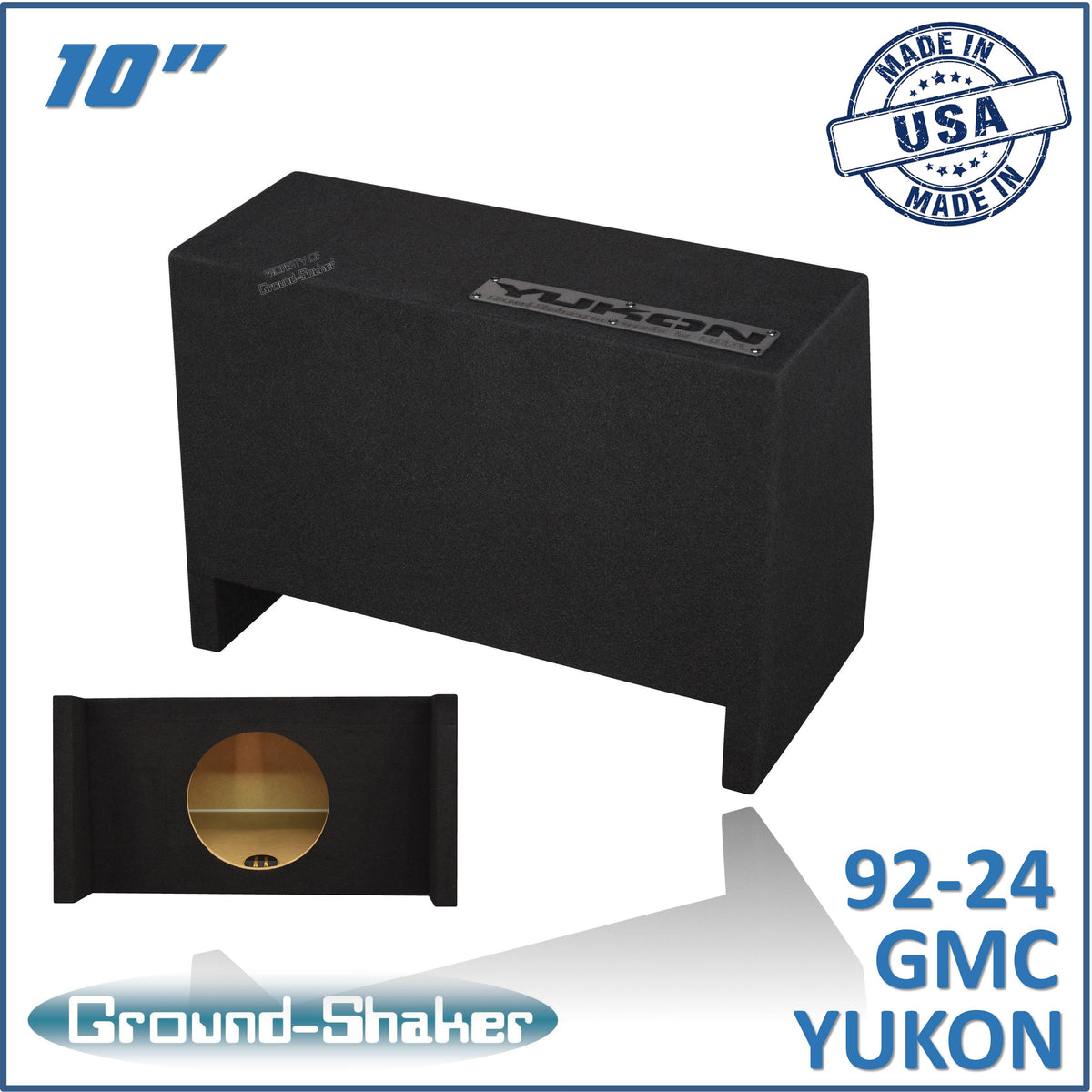 Ground Shaker GS-YKDF110B subwoofer enclosure for Fits 92–24 GMC Yukon