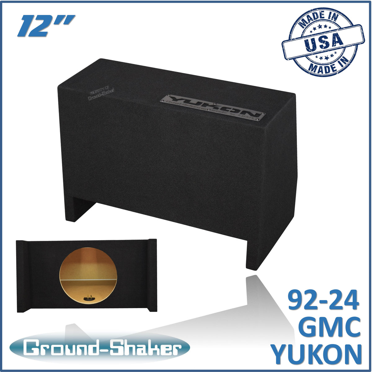 Ground Shaker GS-YKDF112B subwoofer enclosure for Fits 92–24 GMC Yukon