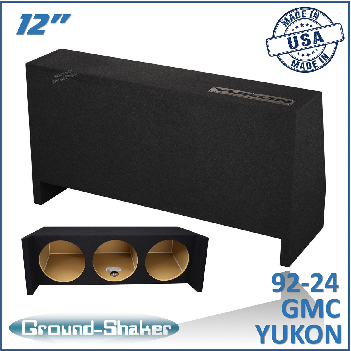 Ground Shaker GS-YKDF312B subwoofer enclosure for Fits 92–24 GMC Yukon
