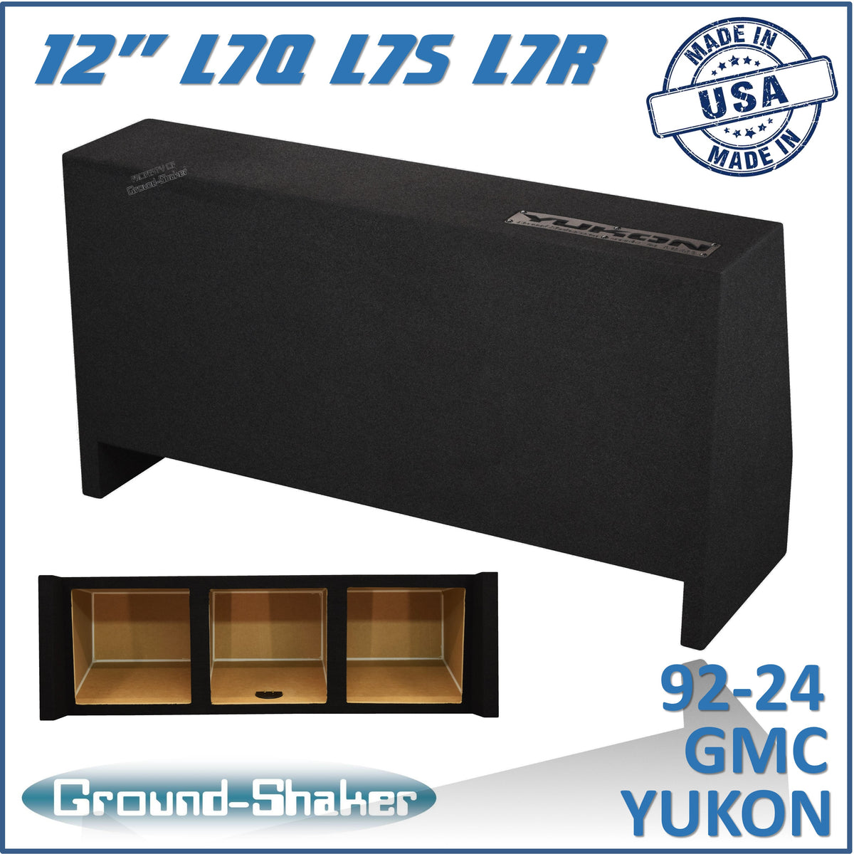 Ground Shaker GS-YKDFKK312B subwoofer enclosure for Fits 92–24 GMC Yukon