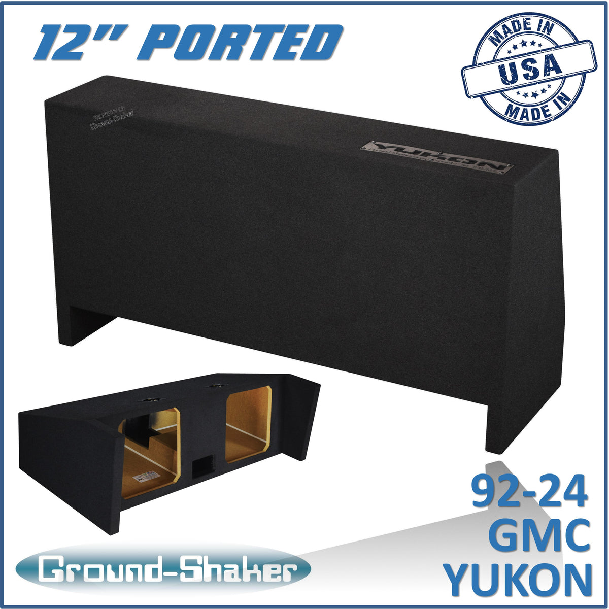 Ground Shaker GS-YKDFKKP212B subwoofer enclosure for Fits 92–24 GMC Yukon
