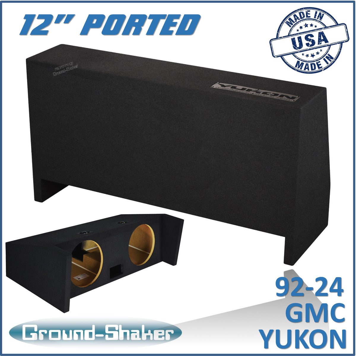 Ground Shaker GS-YKDFP212B subwoofer enclosure for Fits 92–24 GMC Yukon