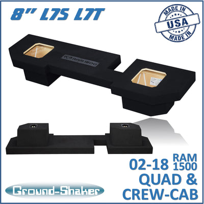 Ground Shaker GS-ZDG1500KK28B subwoofer enclosure for Fits 02–18 Dodge Ram 1500 Crew Cab & Quad Cab