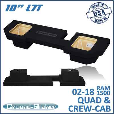 Ground Shaker GS-ZDG1500L7T210B subwoofer enclosure for Fits 02–18 Dodge Ram 1500 Crew Cab & Quad Cab
