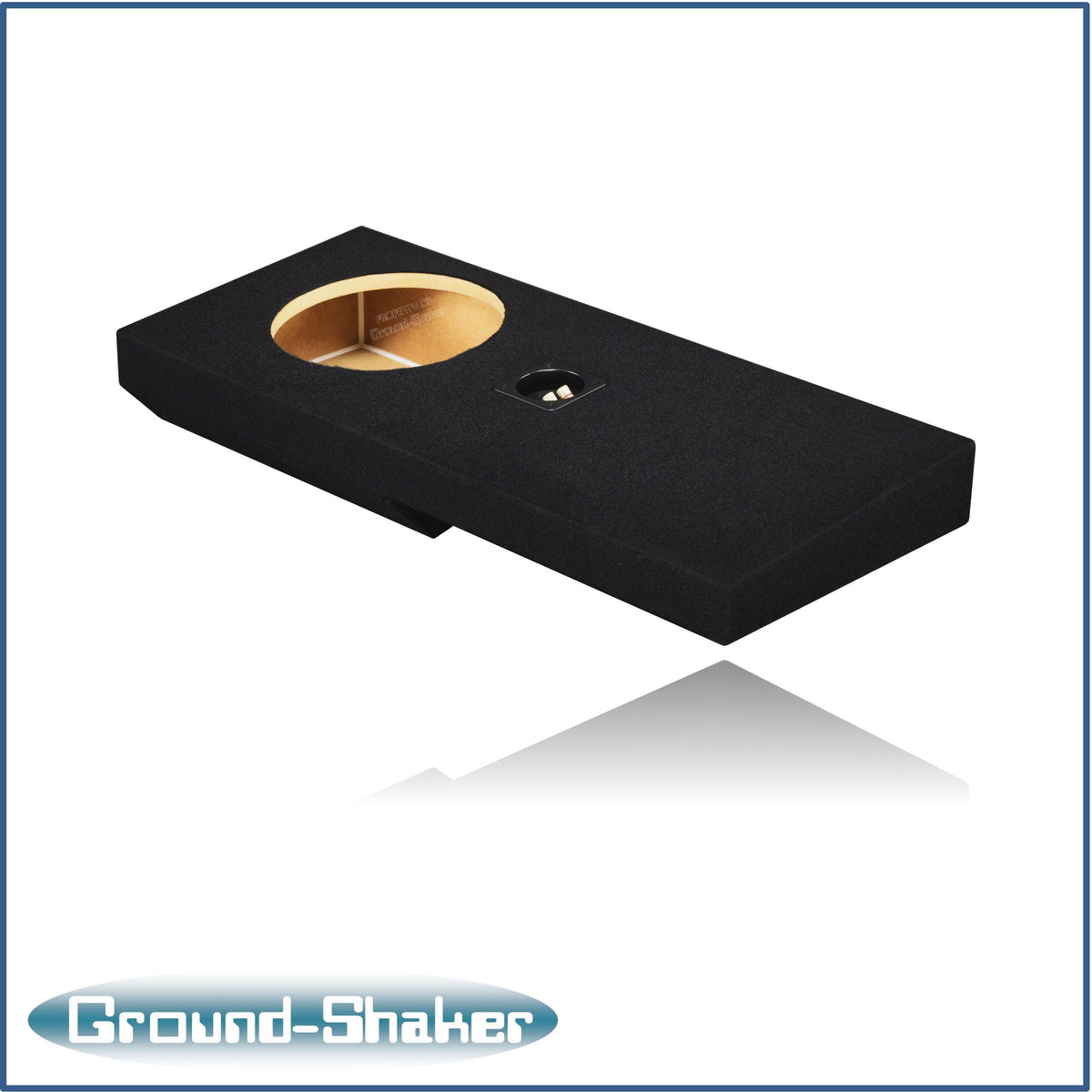 Ground Shaker GS-ZF150110B 10 inch sealed enclosure for 04–08 Ford F-150 — carpet finish detail
