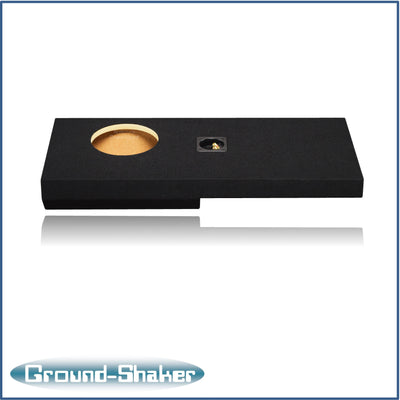 Single 8 inch sealed sub box for 04-08 Ford F-150 Extended and Crew Cab - cutout detail