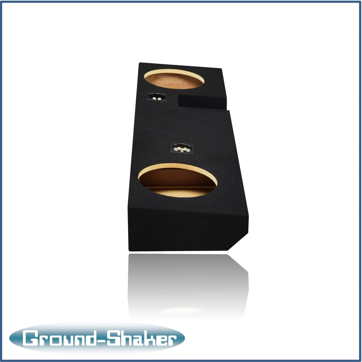 Ground Shaker GS-ZF150210B dual 10 inch sealed enclosure for 04–08 Ford F-150 — angle view