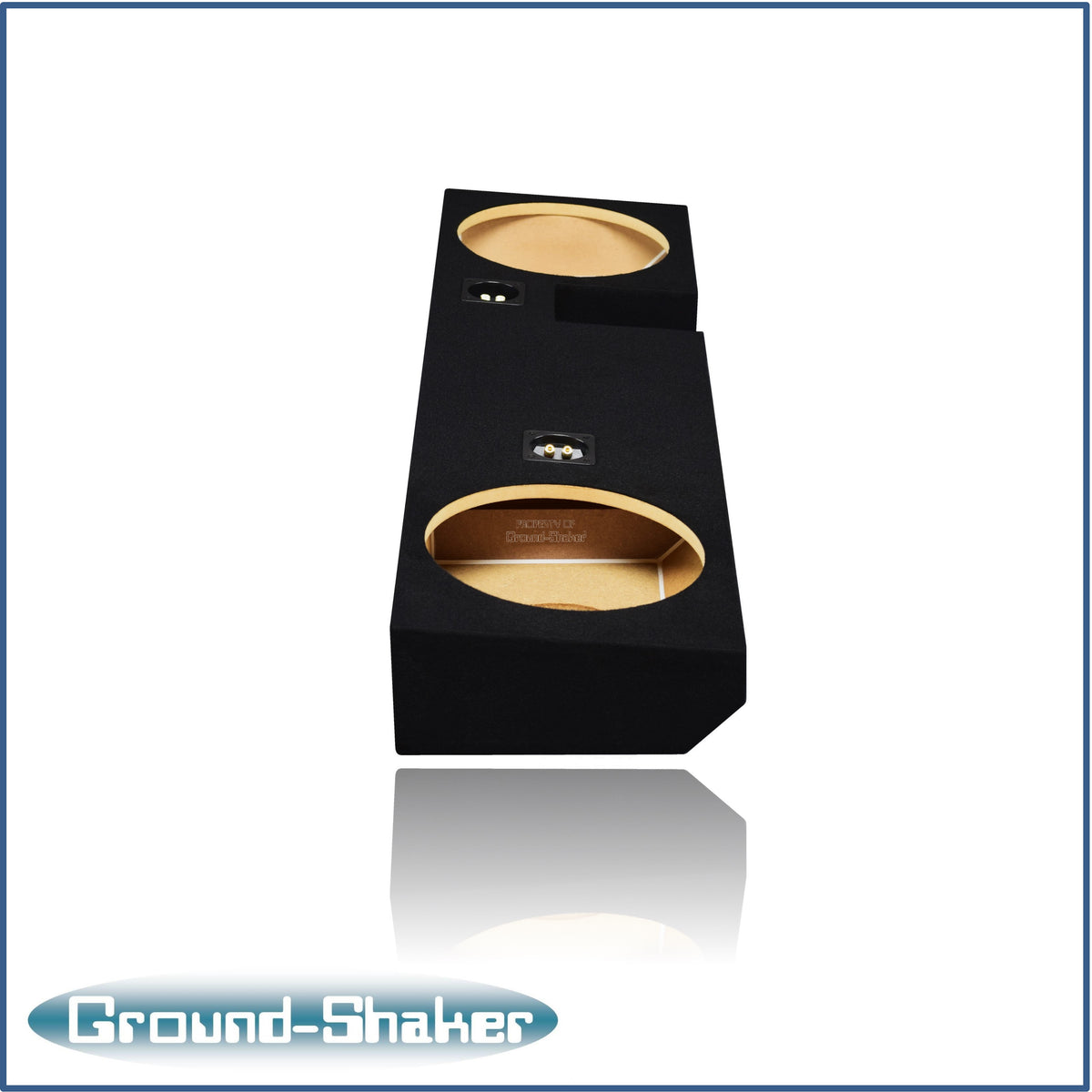 Ground Shaker GS-ZF150212B dual 12 inch sealed enclosure for 04–08 Ford F-150 — angle view