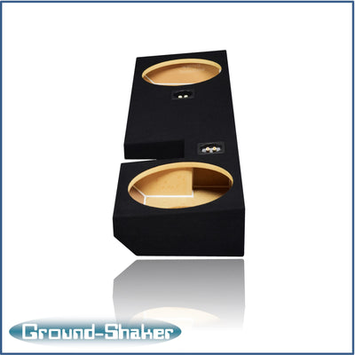 Ground Shaker GS-ZF150212B dual 12 inch sealed enclosure installed under rear seat of Ford F-150